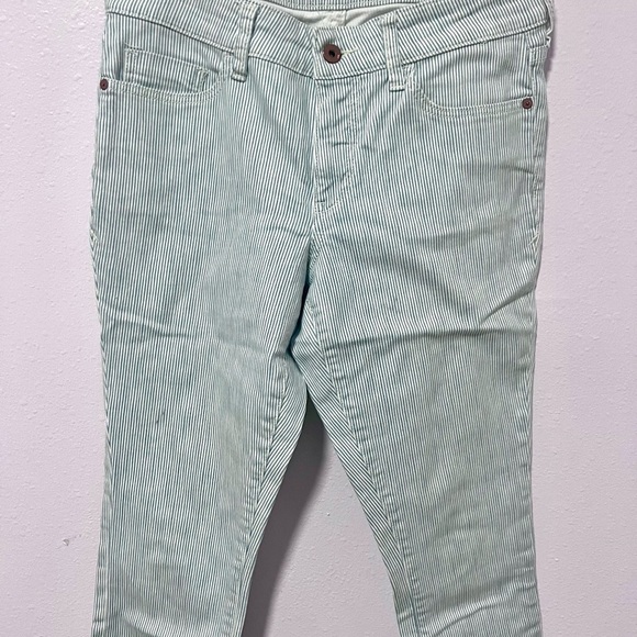 Pilcro by Anthropologie Green Striped Pants 28 - Picture 5 of 11
